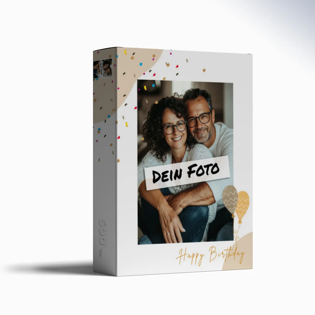 Fotopuzzle mit eigenem Bild - Fotopuzzle selbst gestalten 500 Teile - Schachtel Happy Birthday - 500 Teile Puzzle mit Foto - Geschenk Geburtstag Geburtstag 500 Teile Quer