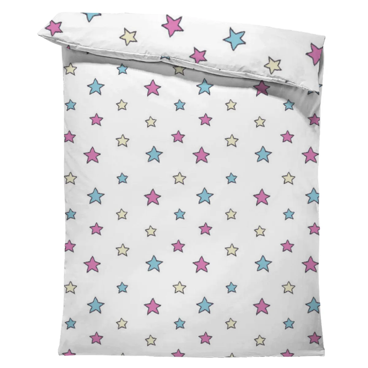 Kinderbettwäsche-Set Colorful Stars Mikrofaser