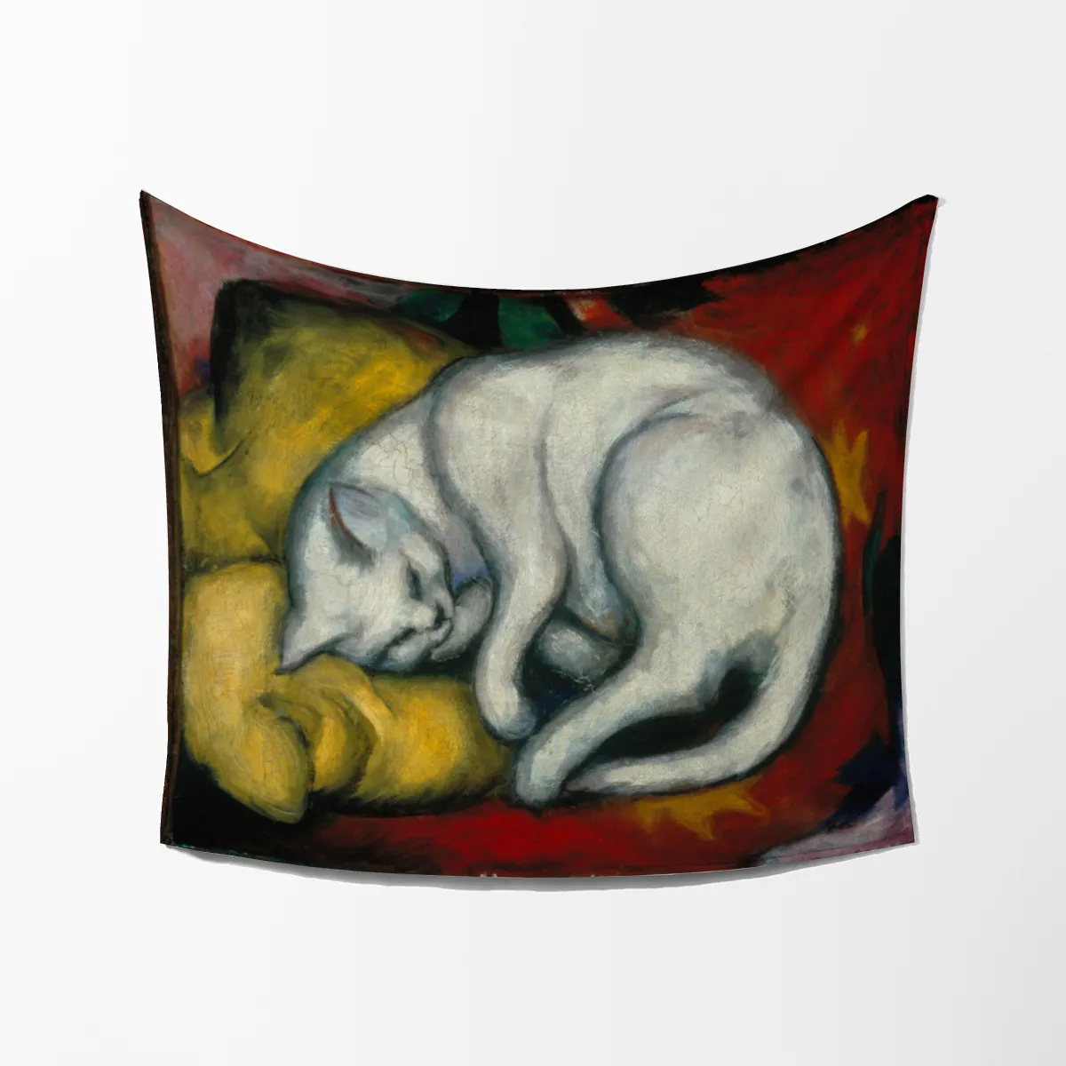 Kuscheldecke Franz Marc Die weiße Katze