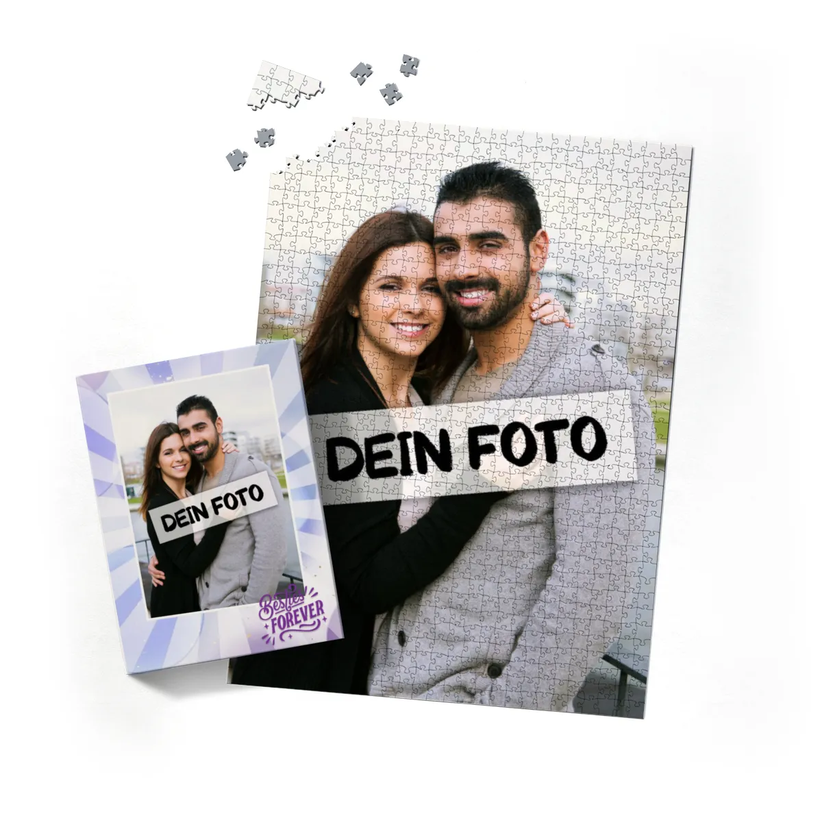 Fotopuzzle 500 Teile personalisiert für Erwachsene - Schachtel Besties