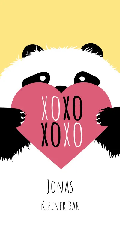 Duschtuch mit Namen personalisierbar - personalisiertes Namens-Duschtuch mit Wunschtext - XOXO Katze