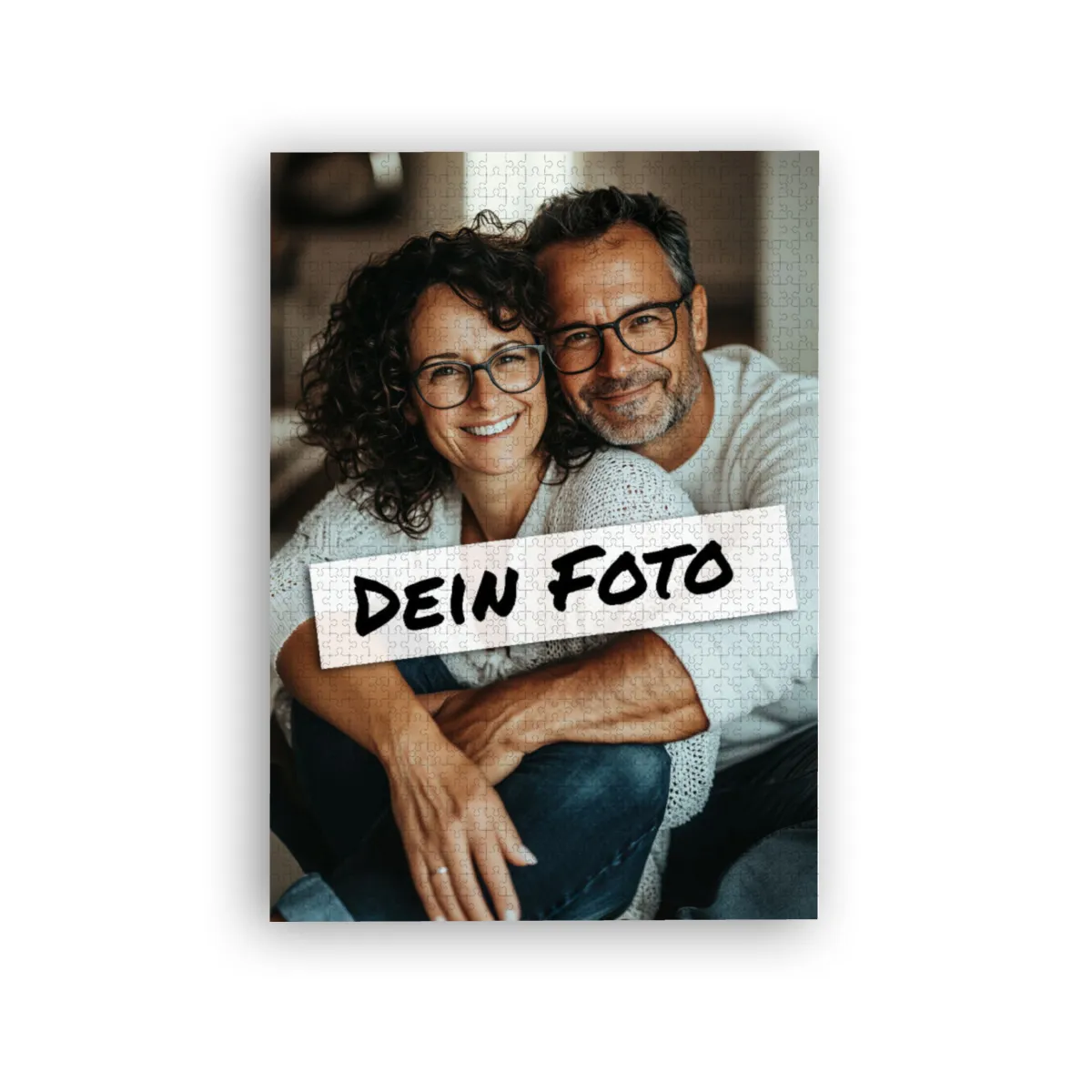 Fotopuzzle mit eigenem Bild - Fotopuzzle selbst gestalten 1000 Teile - Schachtel Merry Christmas - 1000 Teile Puzzle mit Foto - Geschenk Weihnachten MerryChristmas 1000 Teile Quer