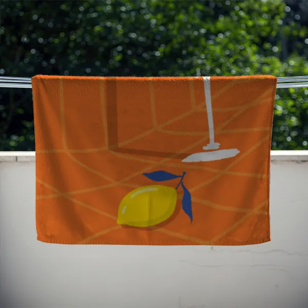 Badetuch Sommer - mit Namen personalisierbar - personalisiertes Namens-Badetuch - Strandtuch mit Wunschtext - Summerdrink