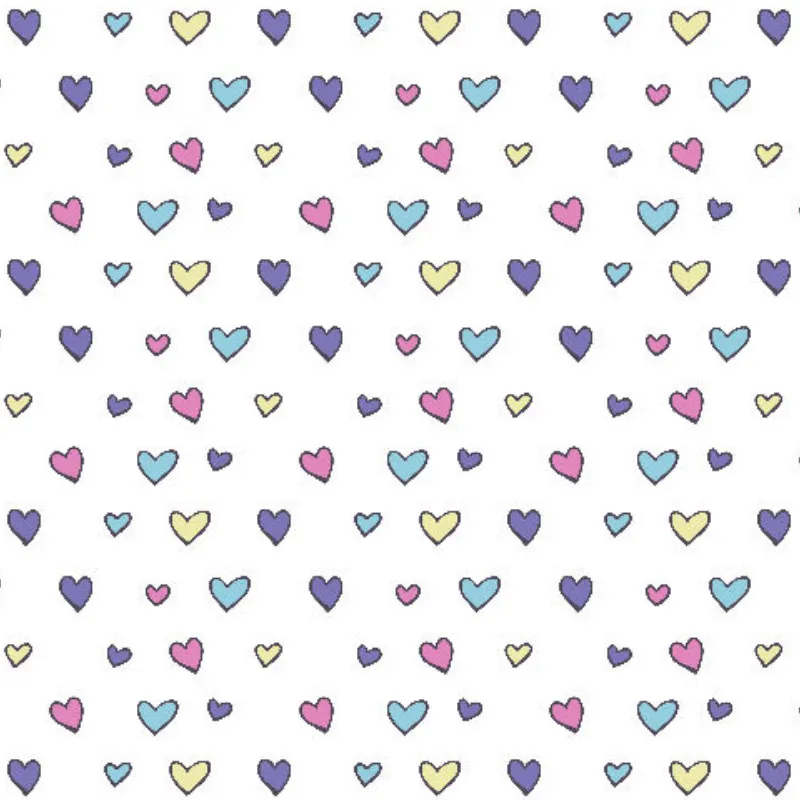 Kinderbettwäsche-Set Colorful Hearts Baumwolle
