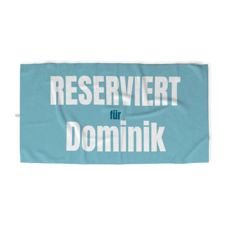 Handtuch "Reserviert für" mit Namen personalisierbar - personalisiertes Namenshandtuch - witziges Handtuch mit Namen und Spruch - Reserviert rosa