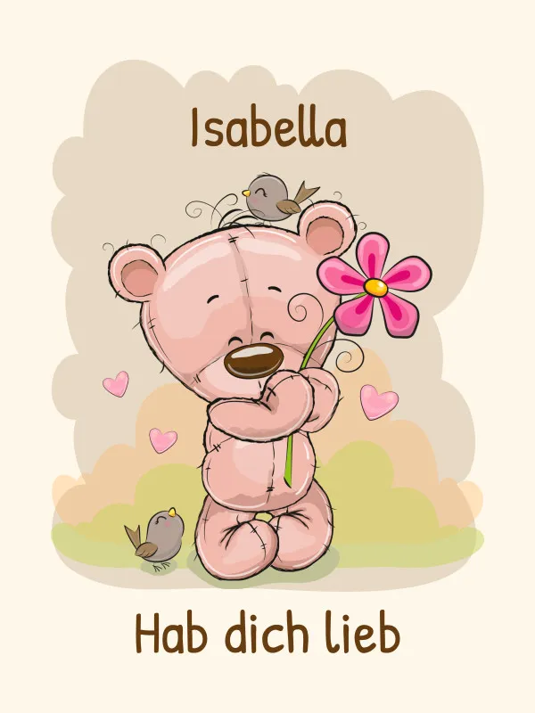 Babydecke Teddy mit Spatzen