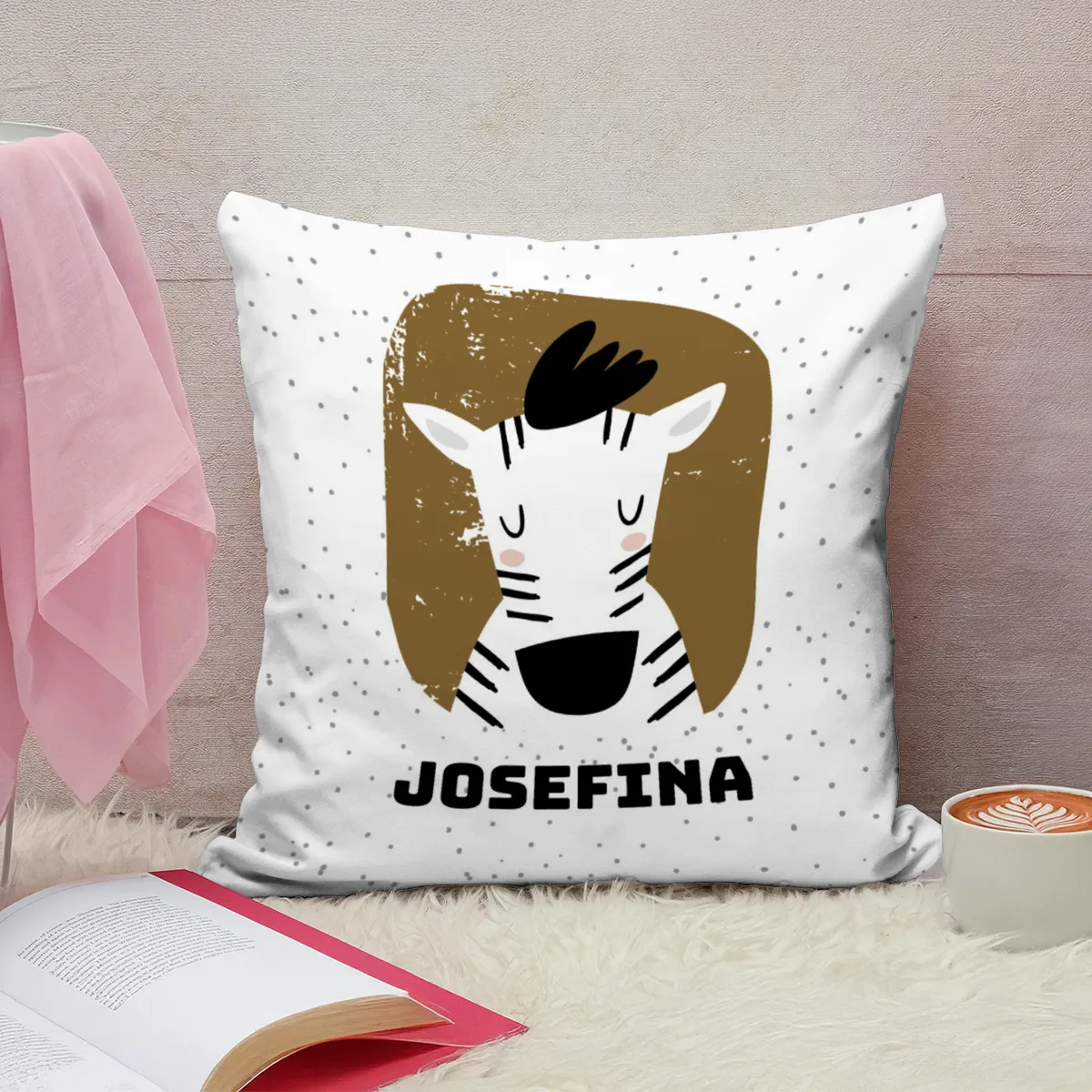 Samtkissenbezug Sweet Zebra