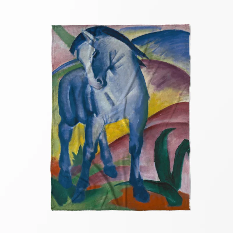 Kuscheldecke Blaues Pferd Marc