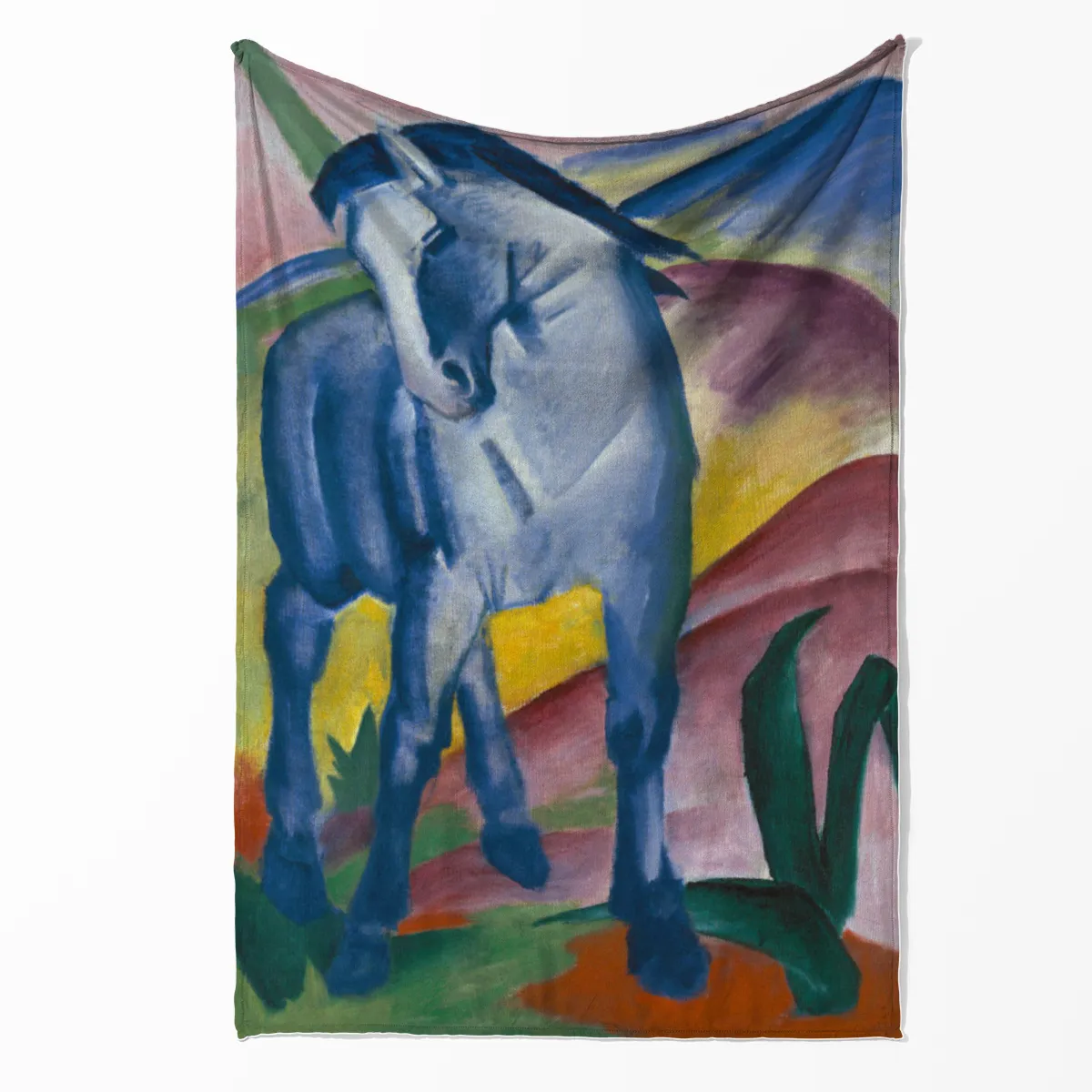 Motivdecke Blaues Pferd - Marc