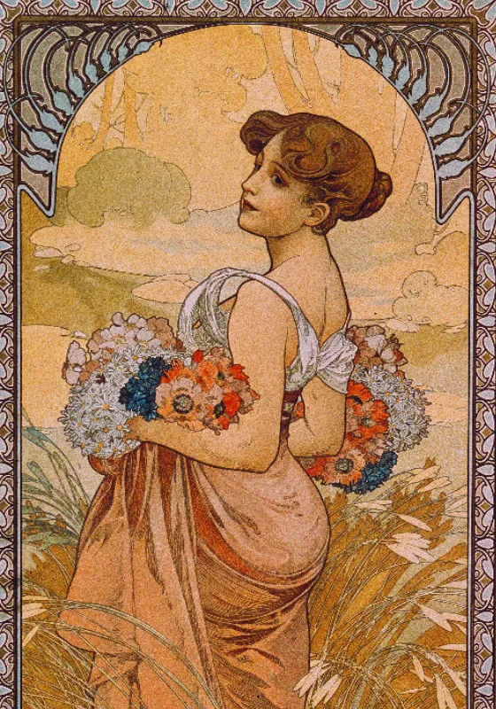 Kuscheldecke Jahreszeiten: Der Sommer - Mucha