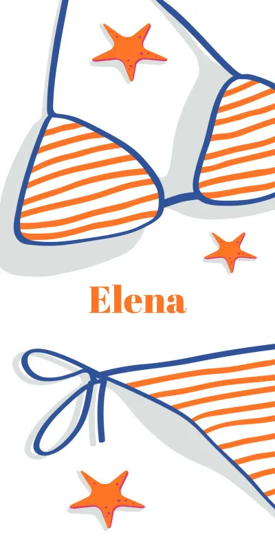 Badetuch Sommer - mit Namen personalisierbar - personalisiertes Namens-Badetuch - Strandtuch mit Wunschtext - Bikinitime
