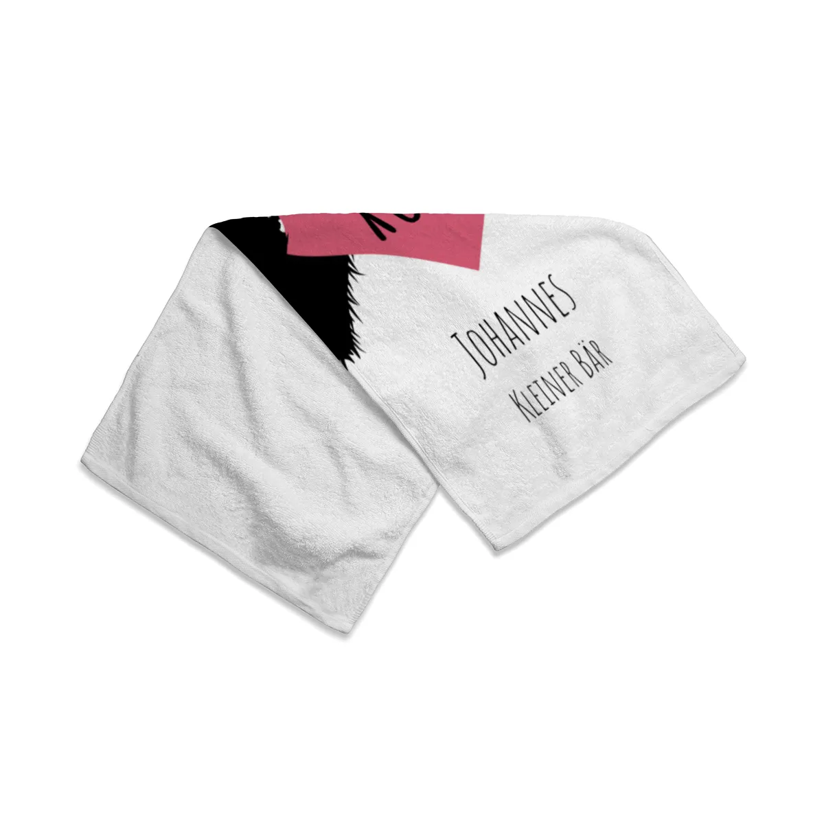 Duschtuch mit Namen personalisierbar - personalisiertes Namens-Duschtuch mit Wunschtext - XOXO Katze
