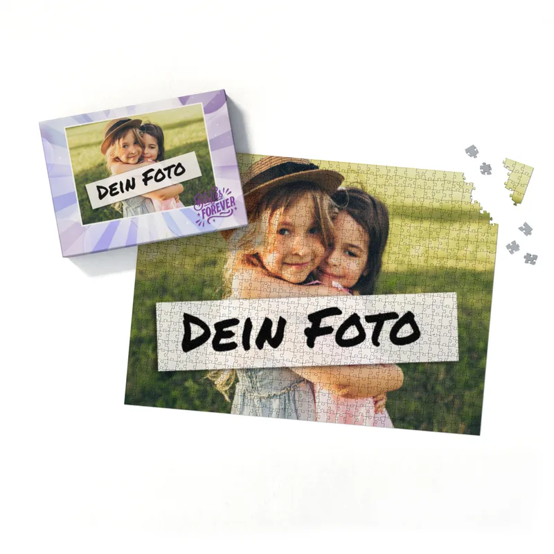 Fotopuzzle 1000 Teile personalisiert für Erwachsene - Schachtel Besties