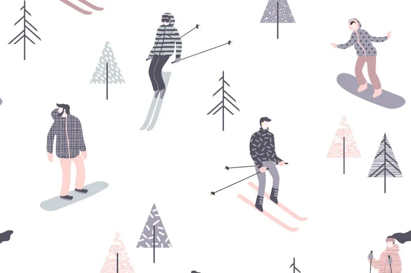 Bettwäsche-Set Ski Mikrofaser