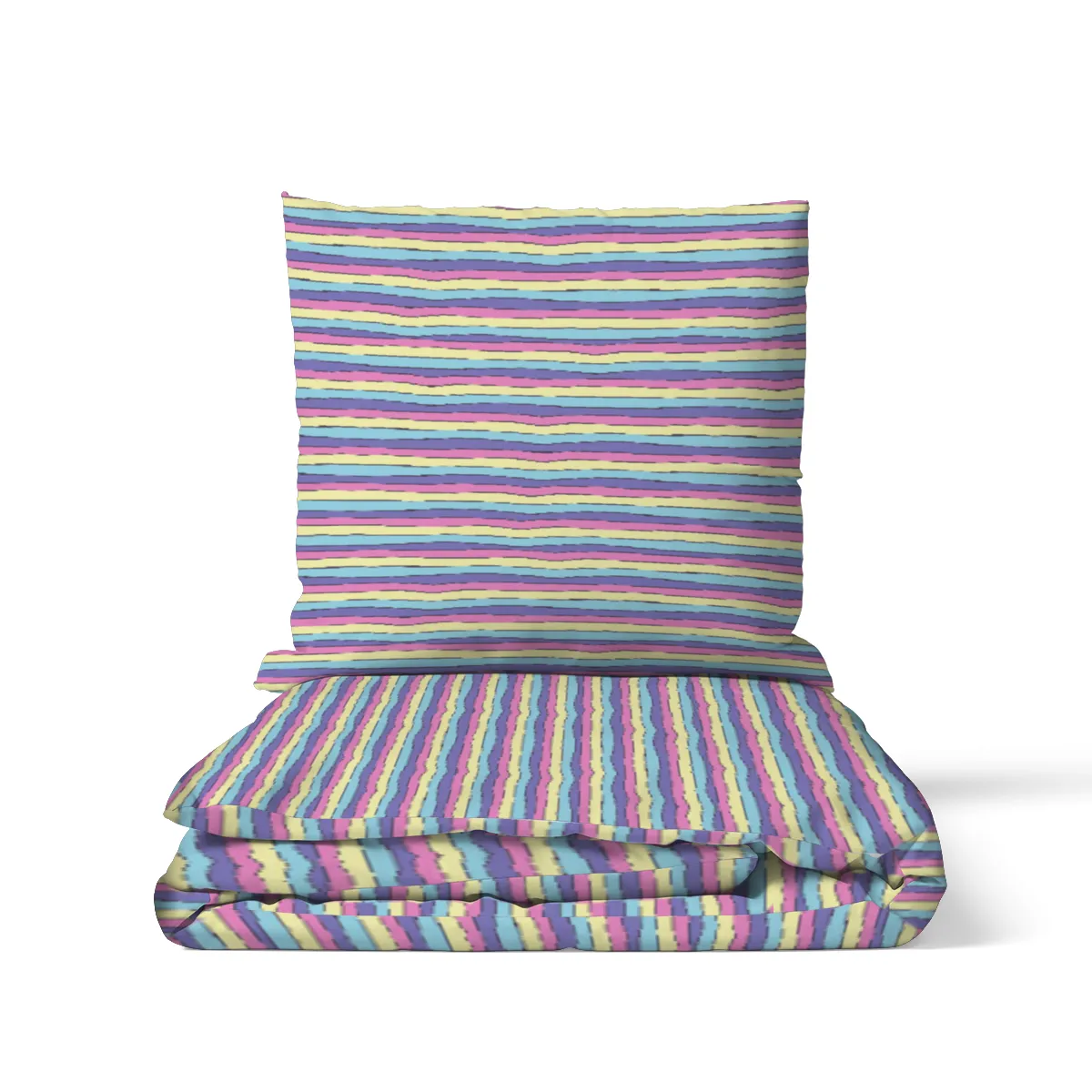 Kinderbettwäsche-Set Colorful Stripes Mikrofaser