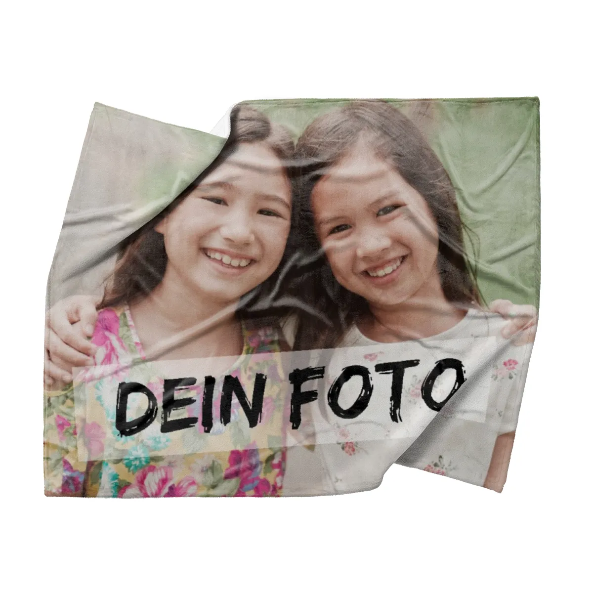 Personalisierte Kuscheldecke mit Foto - personalisierte Fotodecke - Kuscheldecke mit Ihrem Bild - Fotodecke selbst gestalten - Decke Querformat 200 x 140 cm 1 Foto Design 200 x 140 cm