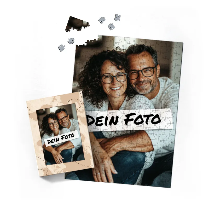 Fotopuzzle 500 Teile Hoch personalisiert Erwachsene - Box Weltreise