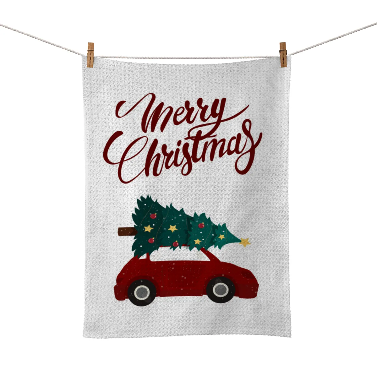 Geschirrtuch Weihnachtsauto