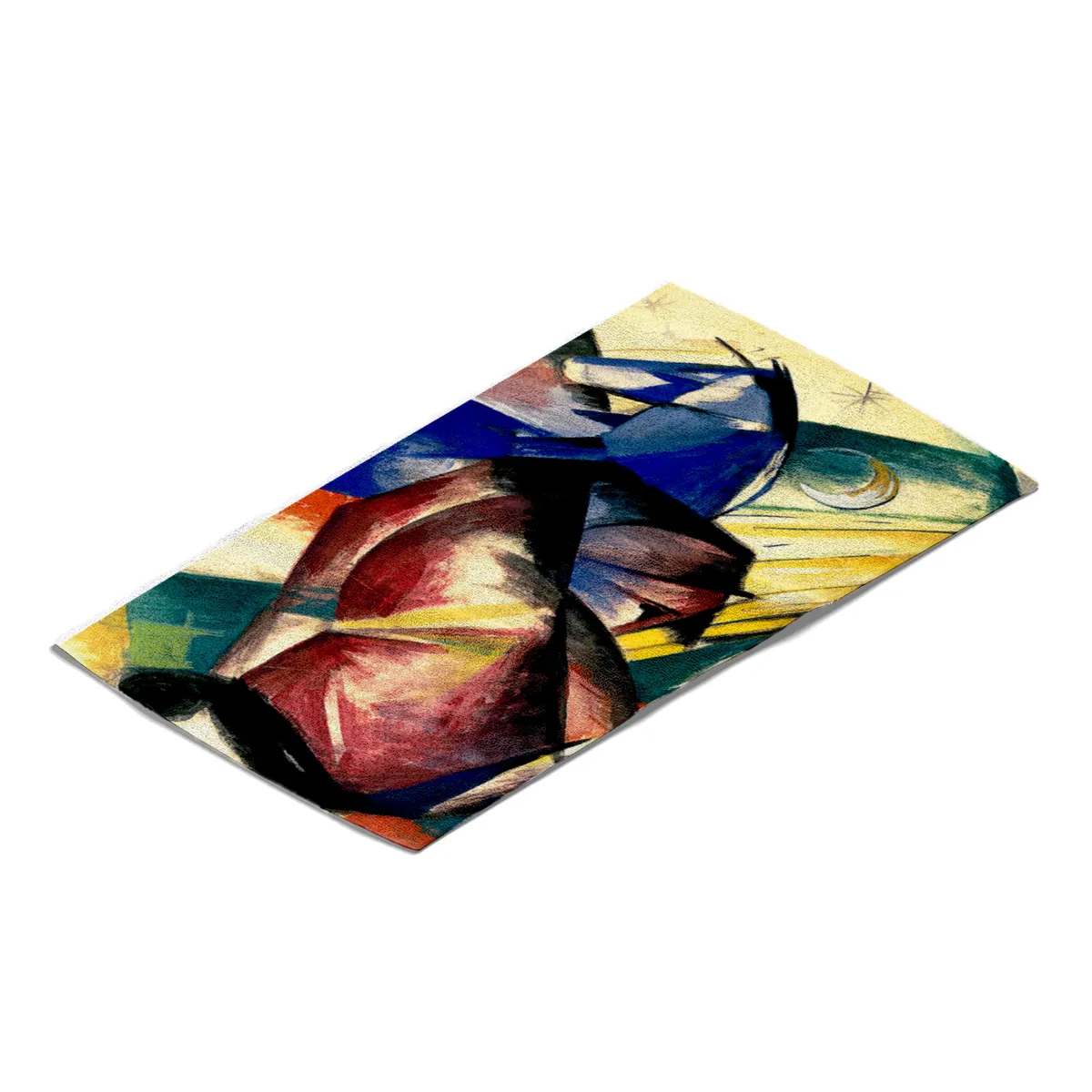 Handtuch Zwei Pferde rot und blau - Franz Marc