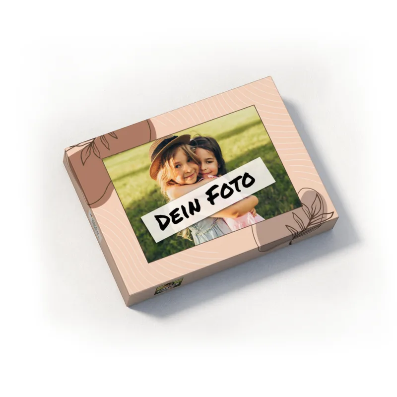 Fotopuzzle mit eigenem Bild - Fotopuzzle selbst gestalten 1000 Teile - Schachtel Herbstblätter - 1000 Teile Puzzle mit Foto - Geschenk Geburtstag Herbstblätter 1000 Teile Quer
