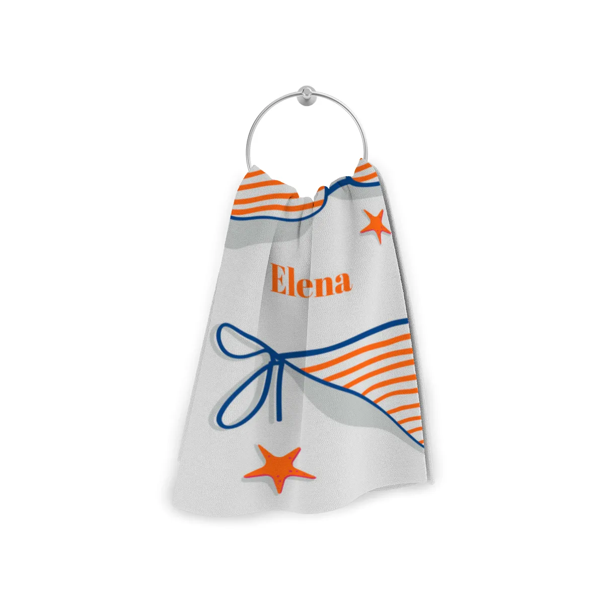 Badetuch Sommer - mit Namen personalisierbar - personalisiertes Namens-Badetuch - Strandtuch mit Wunschtext - Bikinitime