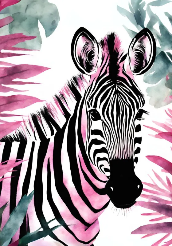 Wohndecke Zebra in Pink