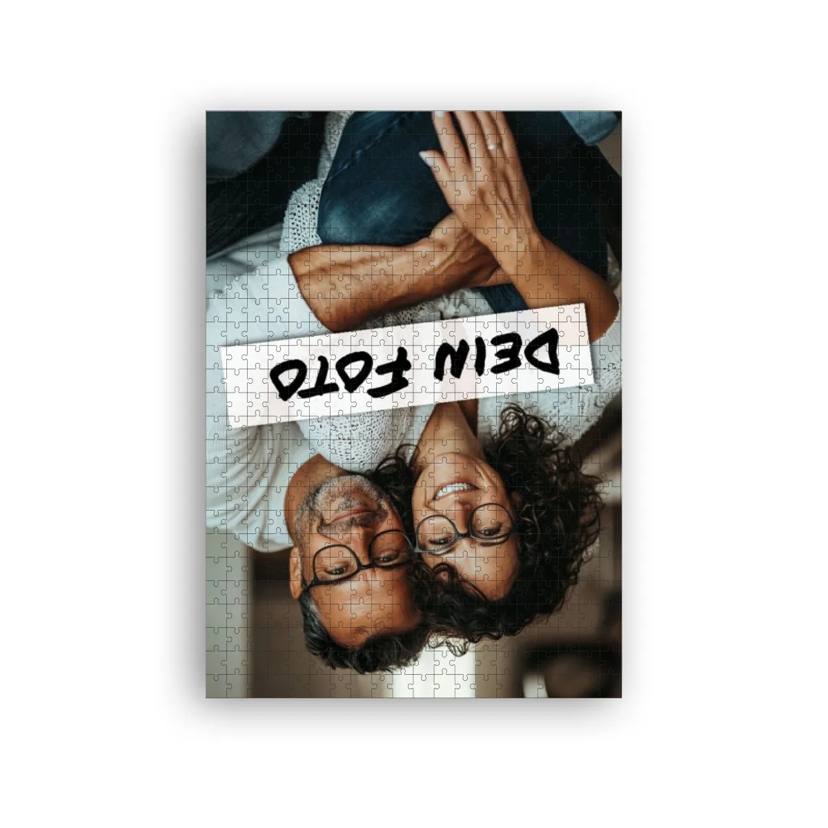 Fotopuzzle mit eigenem Bild - Puzzle selbst gestalten 1000 Teile Quer - Schachtel Puzzleteile schwarz - mit Foto personalisiert - Geschenk Geburtstag