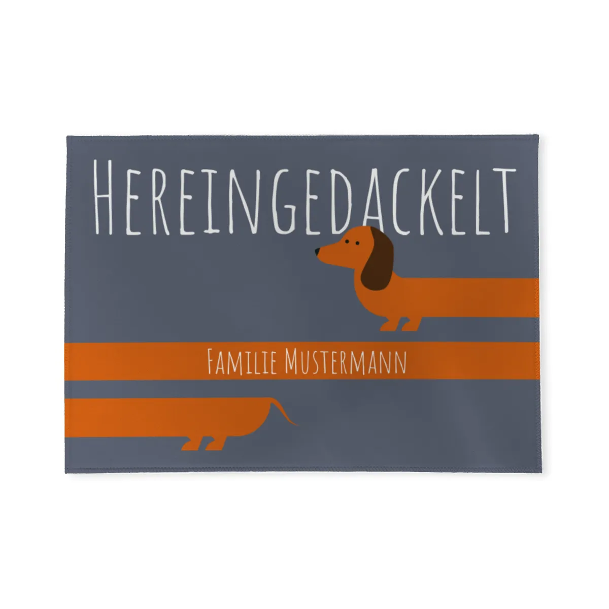 Fußmatte mit Dackel Motiv und Spruch – witzige Schmutzfangmatte für Haustür, rutschfest, waschbar – Geschenk für Hundeliebhaber, Haustier Deko für Eingang Dackel 70 x 50 cm