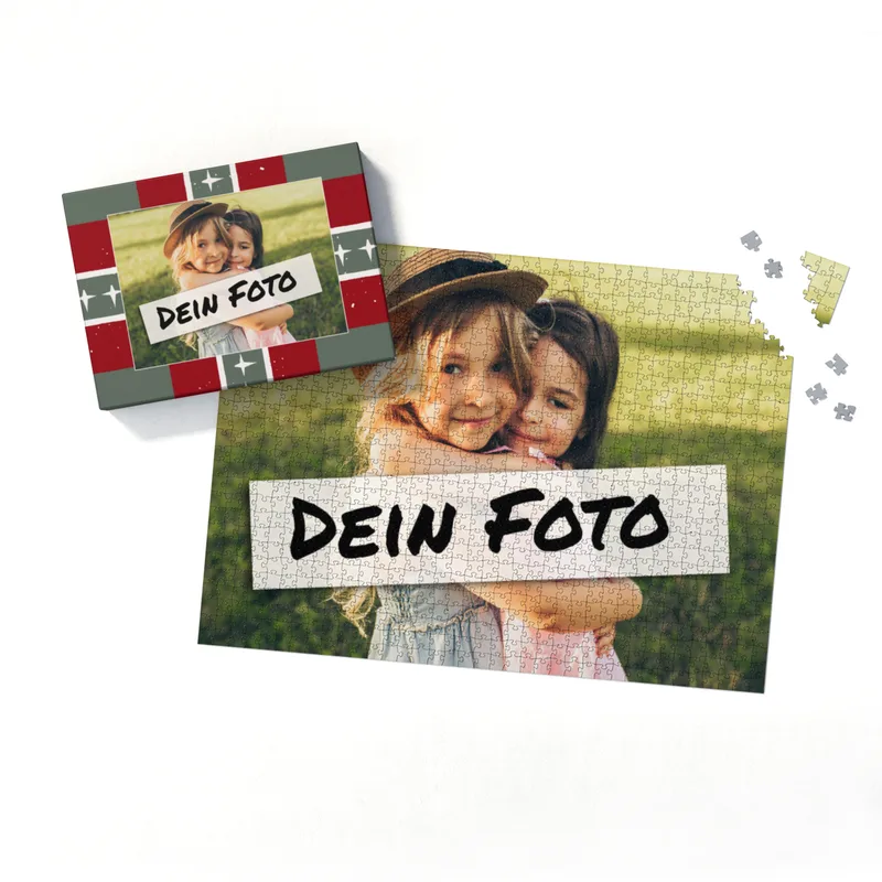 Fotopuzzle mit eigenem Bild - Puzzle selbst gestalten 2000 Teile Querformat - Schachtel Xmas - mit Foto personalisiert - Geschenk Weihnachten