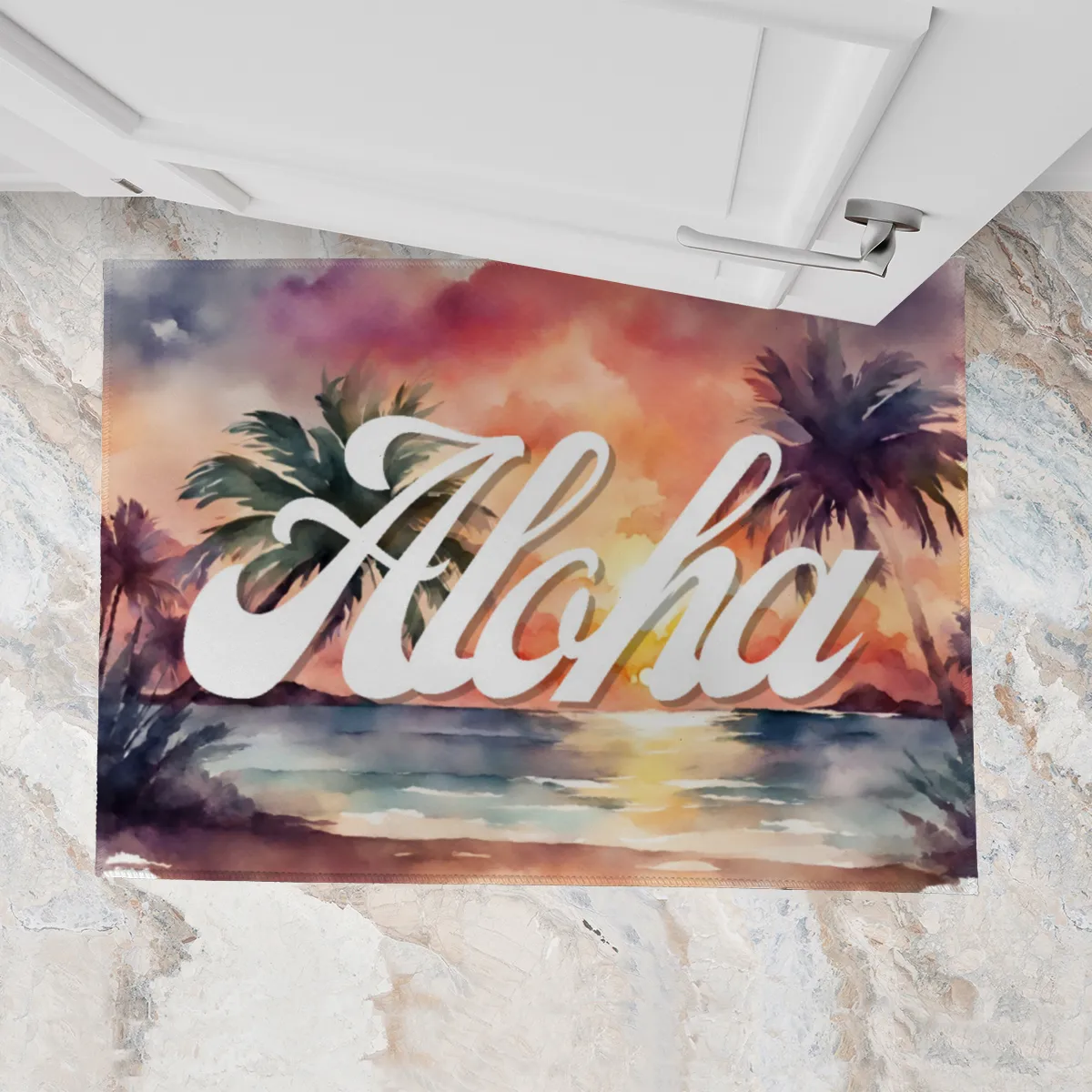 Fußmatte Palmenstrand Aloha