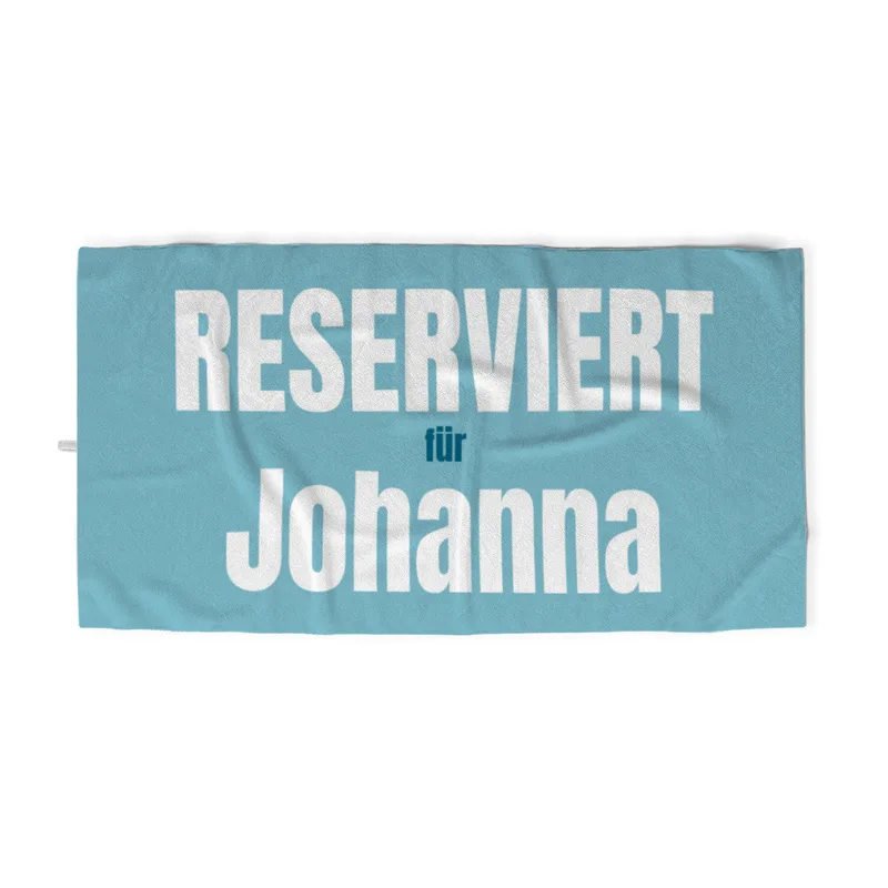 Handtuch "Reserviert für" mit Namen personalisierbar - personalisiertes Namenshandtuch - witziges Handtuch mit Namen und Spruch - Reserviert rosa