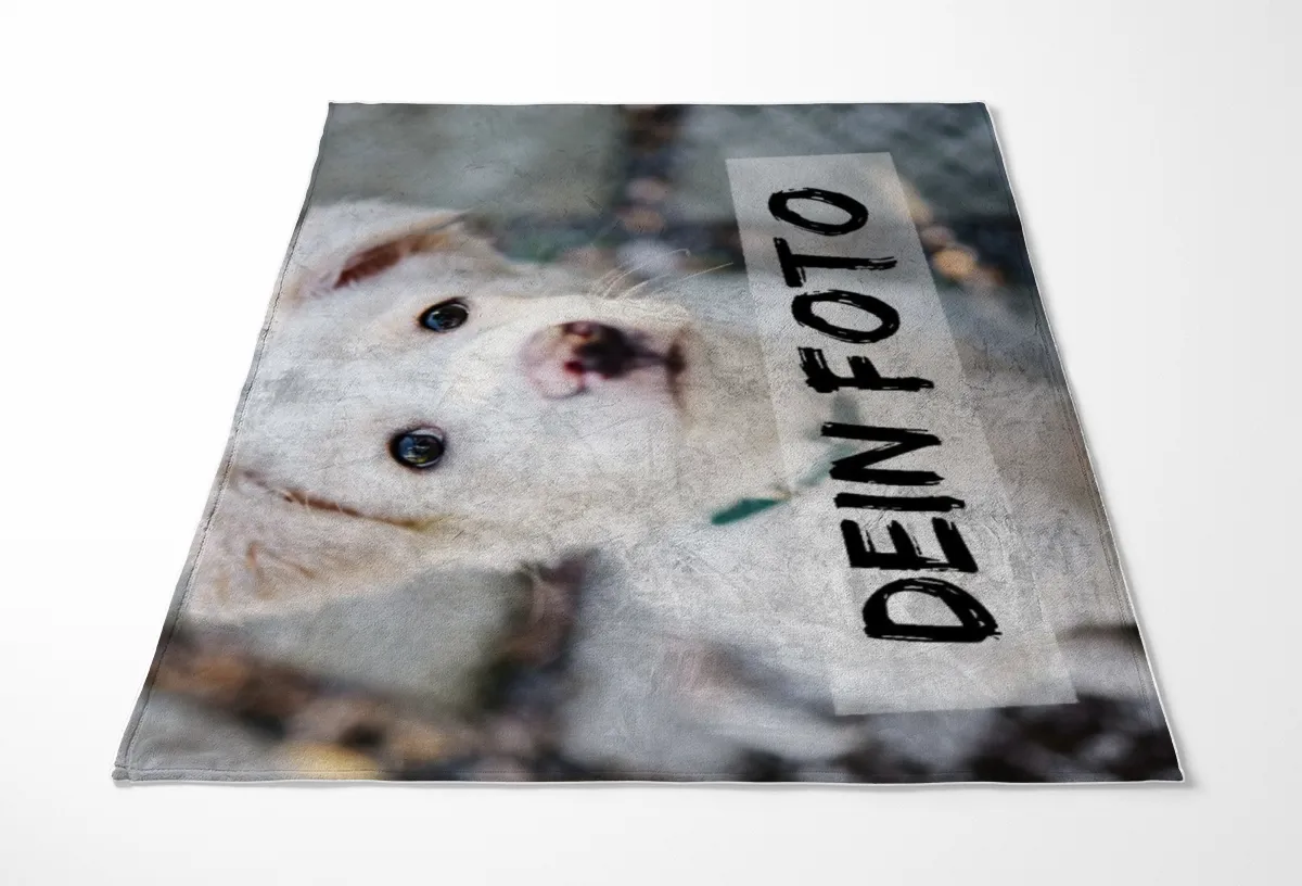 Personalisierte Kuscheldecke mit Foto - personalisierte Fotodecke - Kuscheldecke mit Ihrem Bild - Fotodecke selbst gestalten - Decke Querformat 200 x 140 cm 1 Foto Design 200 x 140 cm