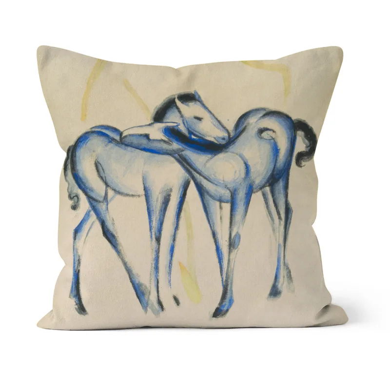 Samtkissenbezug Zwei blaue Pferde Marc ART-FM-11961-PIL-S