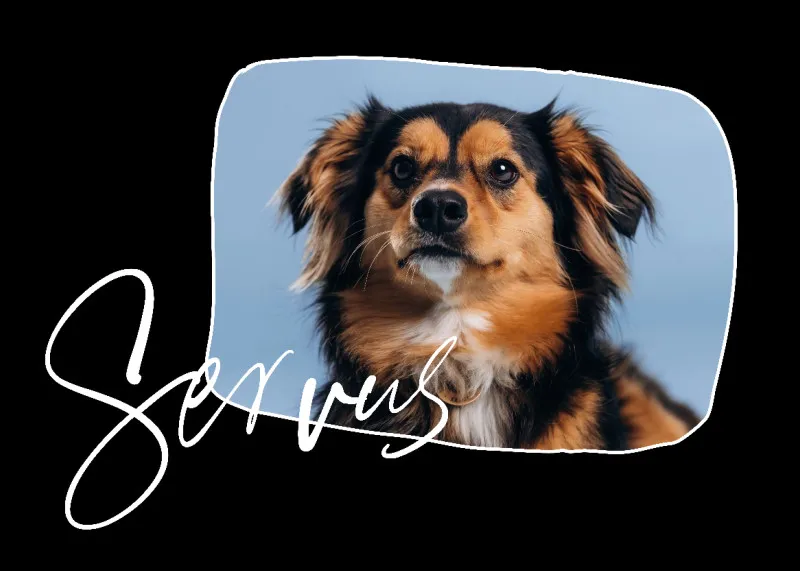 Fußmatte Servus personalisiert mit Foto - Geschenkidee für Familie, Paare, zum Einzug - Türvorleger mit Bild bedruckt Servus 1 Foto 70 x 50 cm