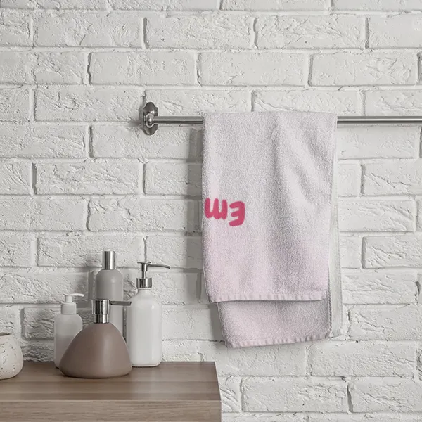 Handtuch mit Namen personalisierbar - personalisiertes Namens-Handtuch mit Wunschtext - Katze rosa