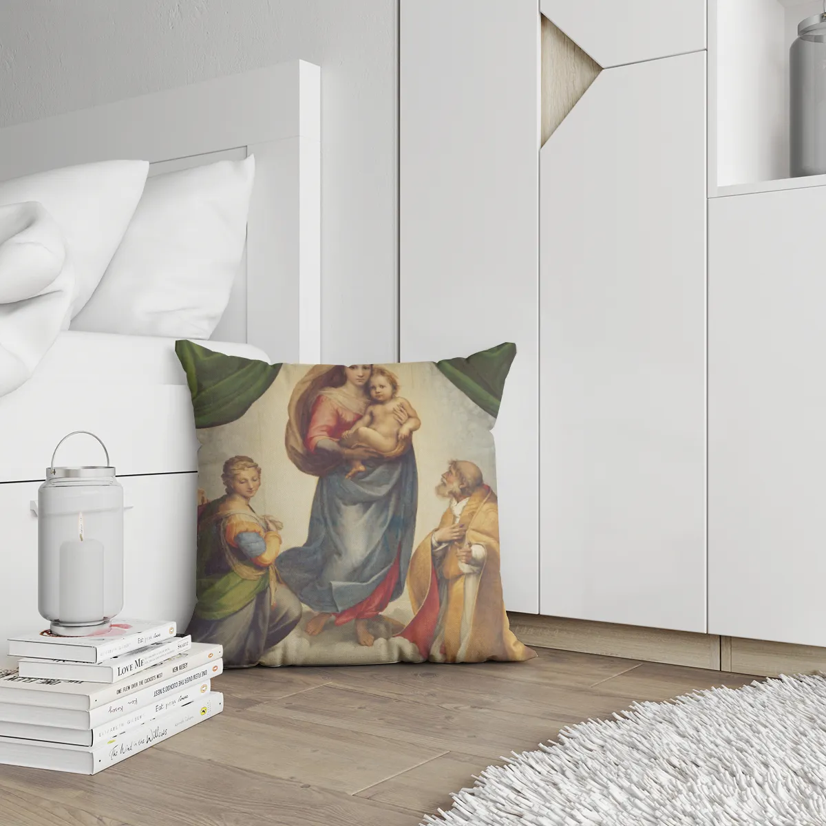 Samtkissenhülle Sixtinische Madonna Raffael