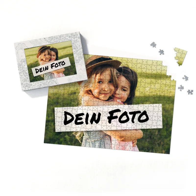Fotopuzzle 500 Teile Quer personalisiert - Box Floral Ornaments