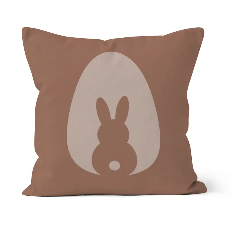 Samtkissenbezug Hase im Ei