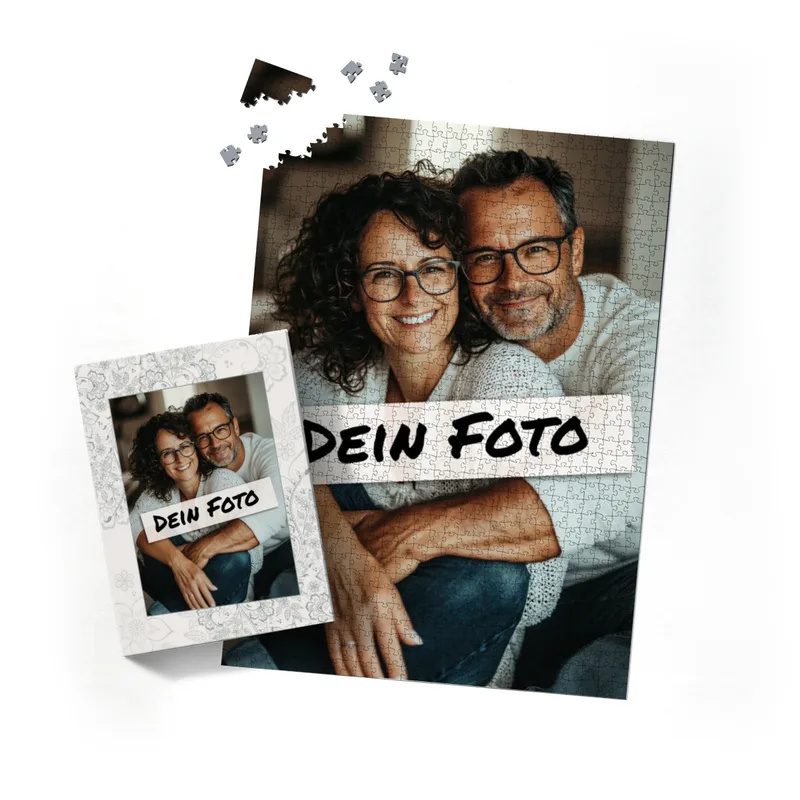 Fotopuzzle mit eigenem Bild - Fotopuzzle selbst gestalten 1000 Teile Hochformat - Schachtel Floral Ornaments - Puzzle mit Foto personalisiert - Geschenk Geburtstag Floral Ornaments 1000 Teile Hoch
