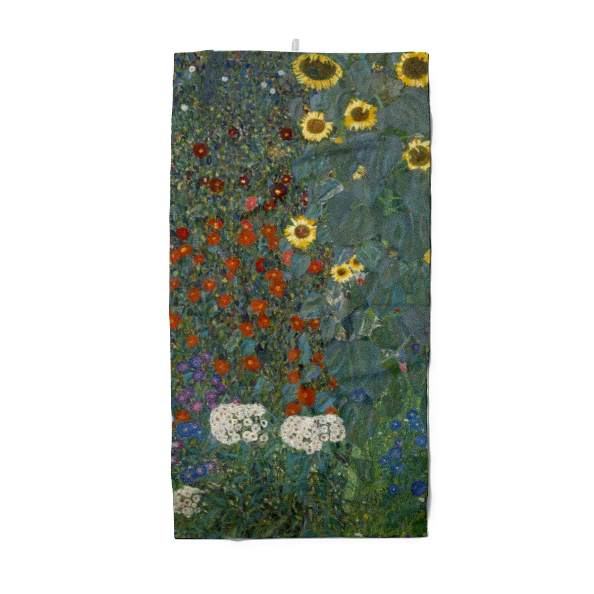Badetuch Bauerngarten mit Sonnenblumen - Gustav Klimt