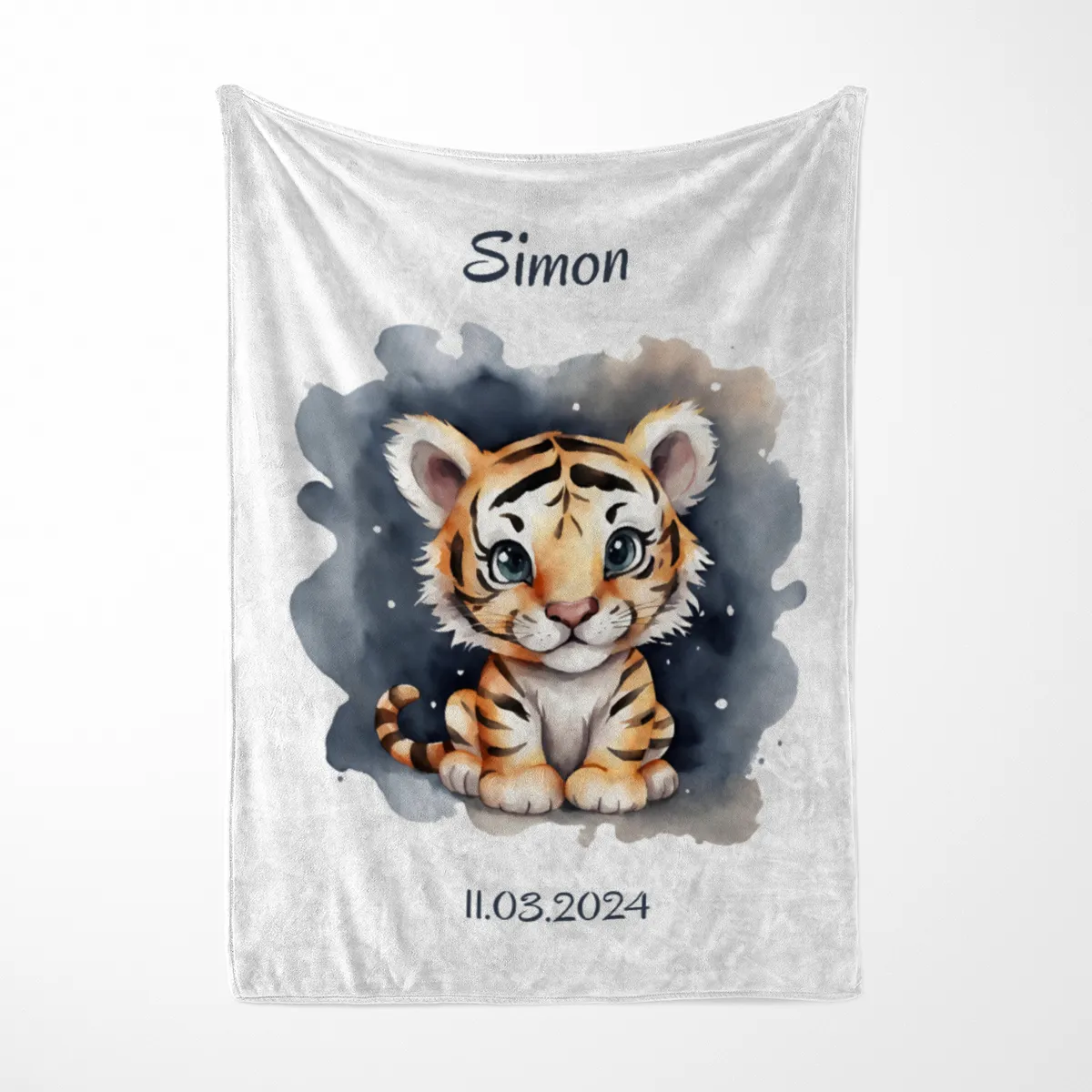 Babydecke Kleiner Tiger personalisierbar mit Namen und Text multi 75 x 100 cm
