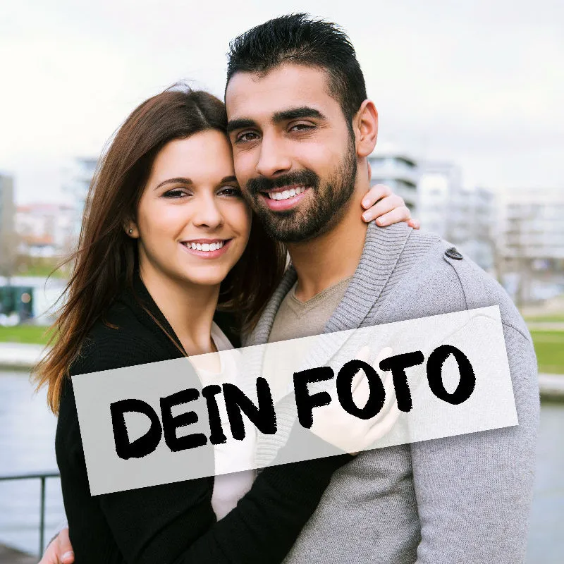 Personalisiertes Fotokissen mit je 1 Foto für Vorder- und Rückseite - Samtkissenbezug mit Fotos - Geschenk Valentin, Geburtstag