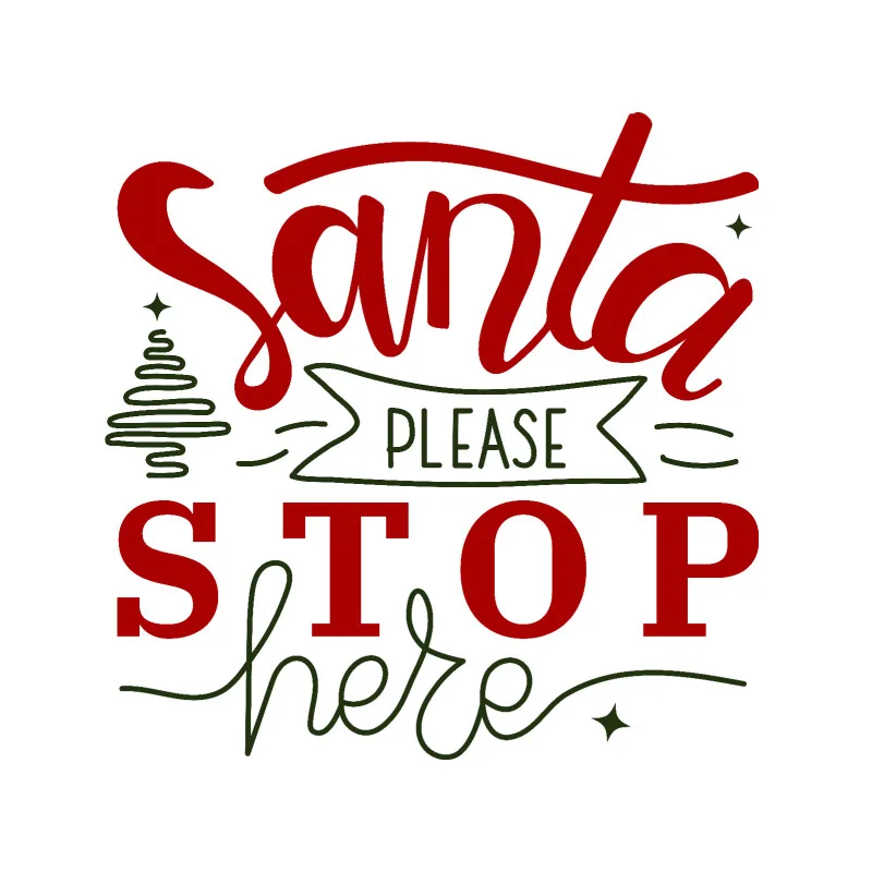 Samtkissenbezug Santa Stop