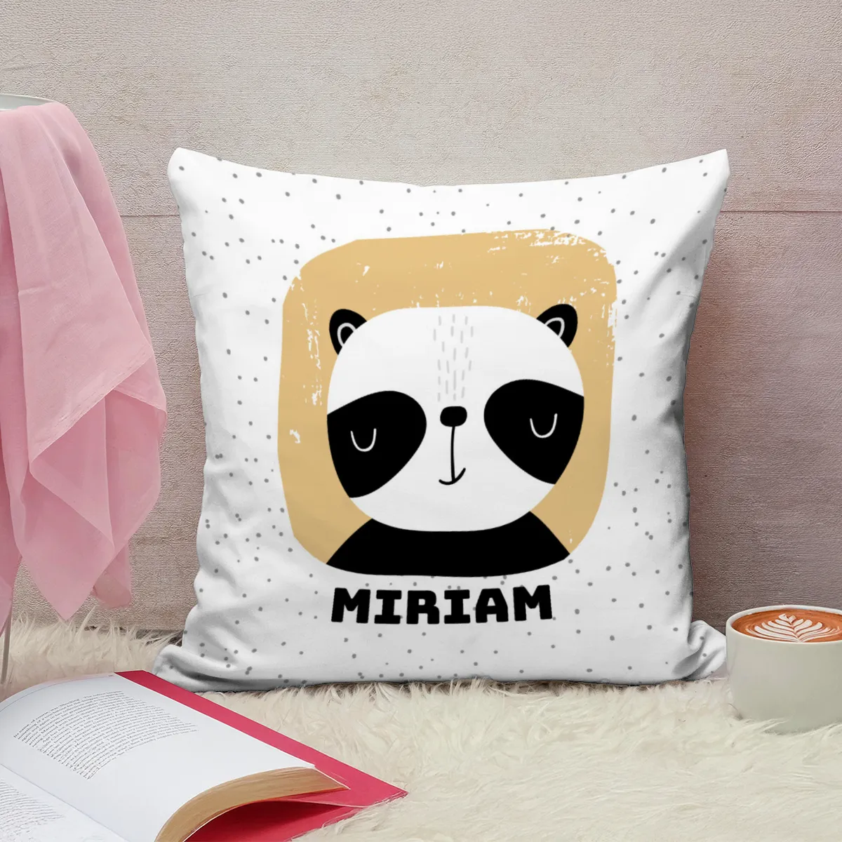 Samtkissenbezug Sweet Panda