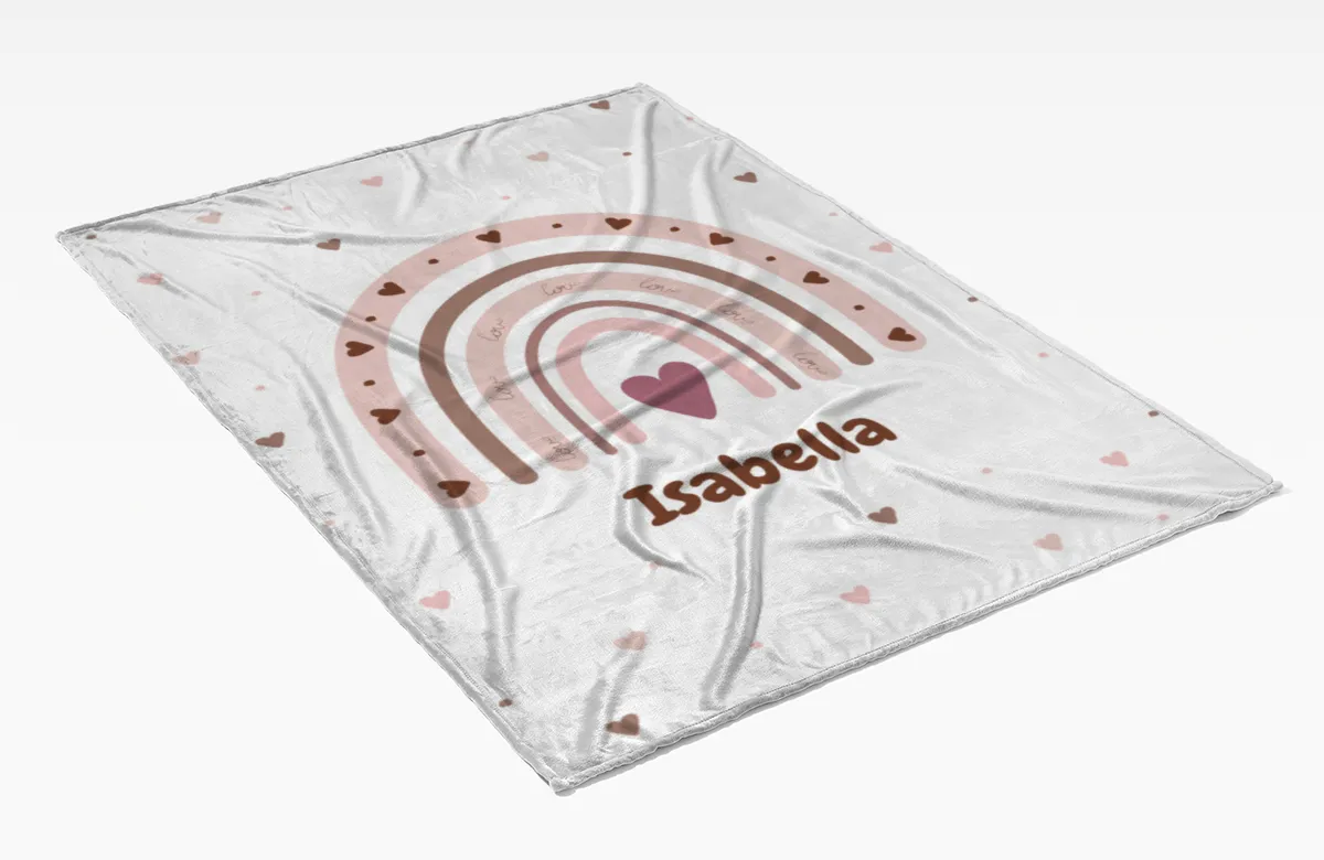 Personalisierte Babydecke rosa 75 x 100 cm