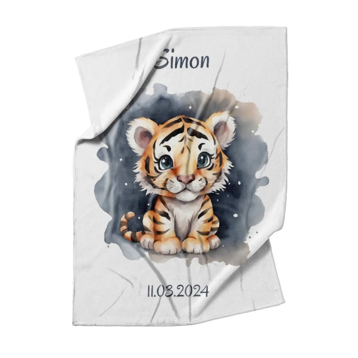 Babydecke Kleiner Tiger personalisierbar mit Namen und Text multi 75 x 100 cm