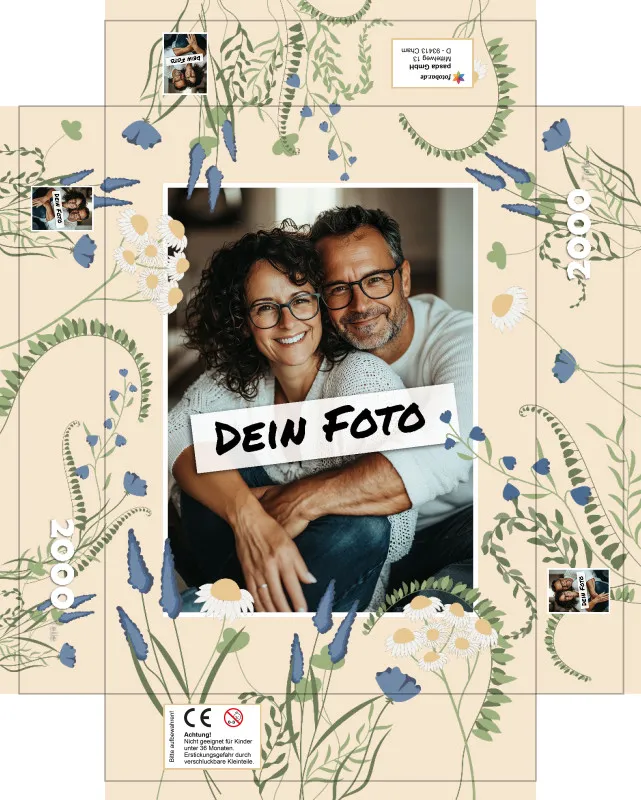 Fotopuzzle 500 Teile personalisiert Erwachsene - Schachtel Sommerwiese