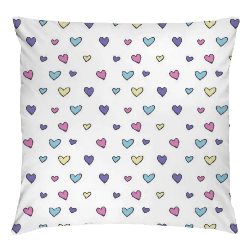 Kinderbettwäsche-Set Colorful Hearts Mikrofaser