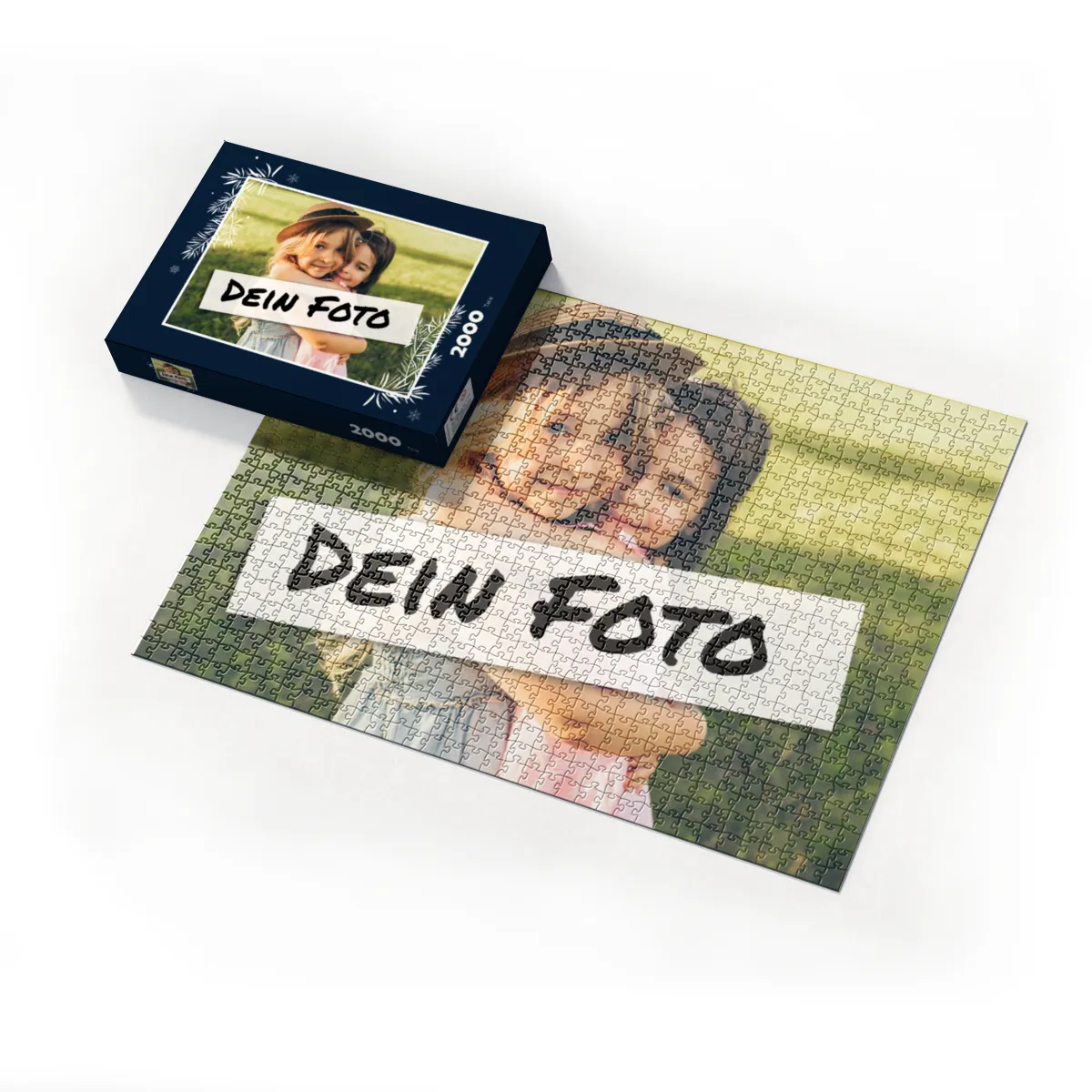 Fotopuzzle mit eigenem Bild - Fotopuzzle selbst gestalten 1000 Teile - Schachtel Weihnachtszweige - 1000 Teile Puzzle mit Foto - Geschenk Weihnachten Weihnachtszweige 1000 Teile Quer