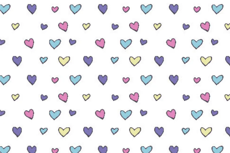 Kinderbettwäsche-Set Colorful Hearts Baumwolle